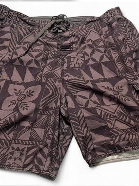 Quiksilver Gray Drawstring Boardshort Swim Trunks XL